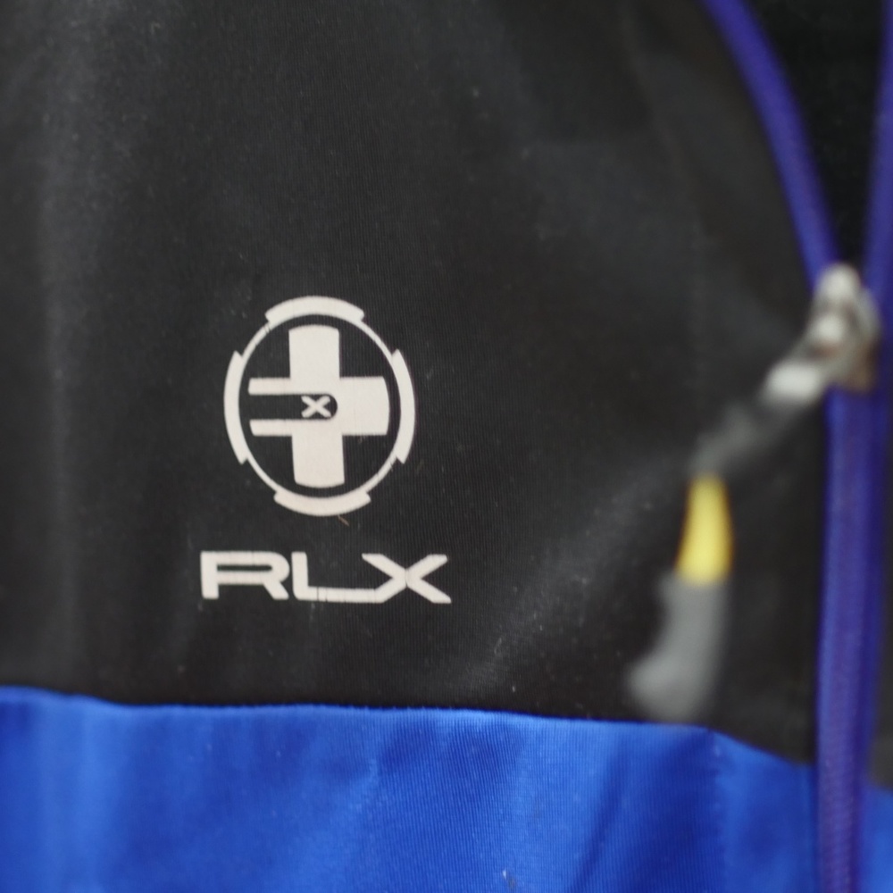 RLX Ralph Lauren Black and Blue Fitness Zip-up